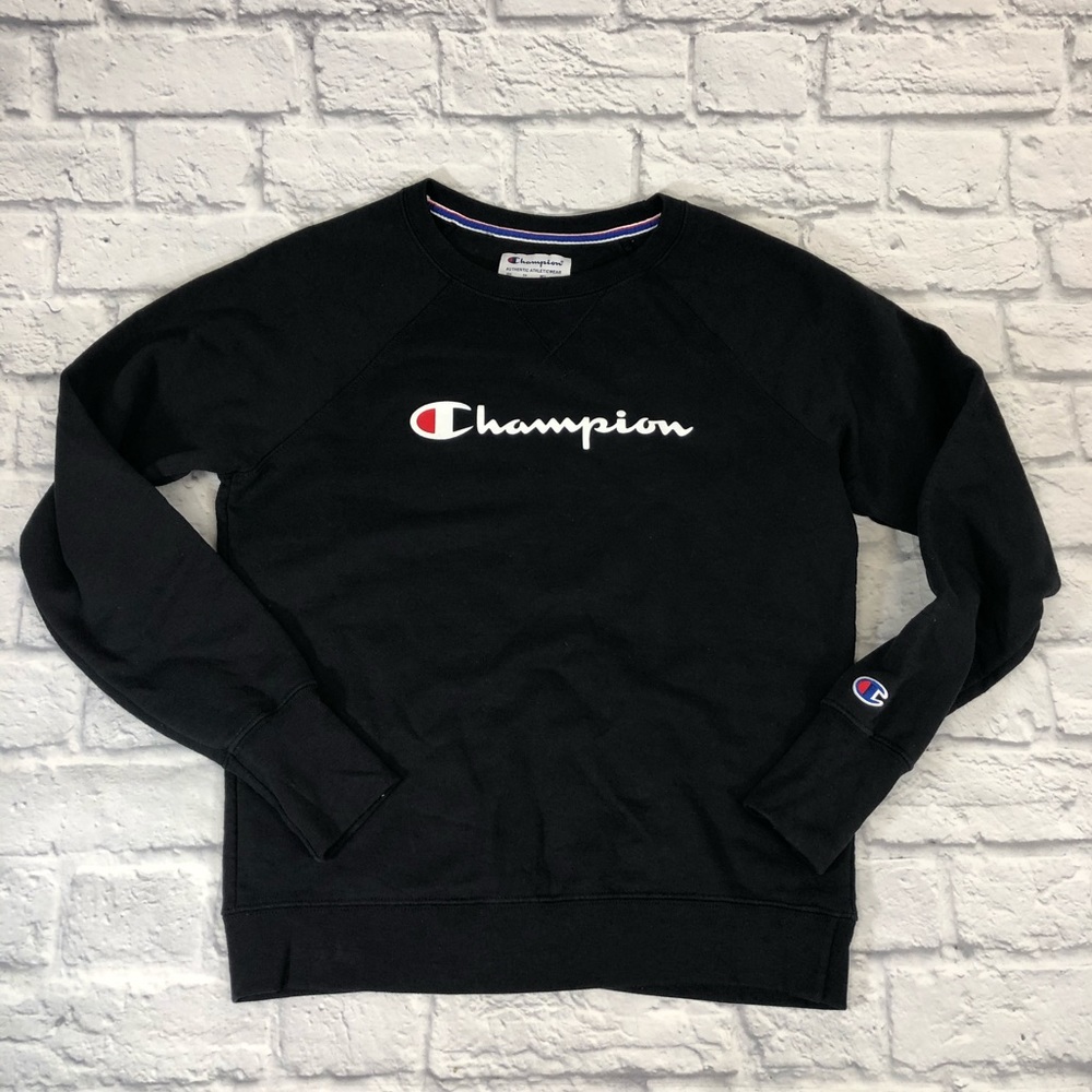 Champion Crew neck sweatshirt Black Small Champion logo on front